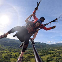 Volunteer paragliding in the Dominican Republic