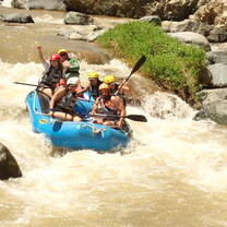 People rafting in a river