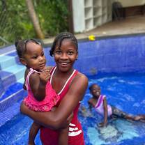 Kids in swimming pool