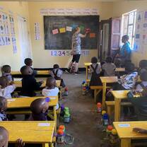 Our Volunteers and Teachers with the children.