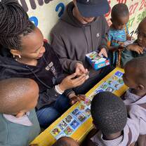 Our Volunteers and Teachers with the children.