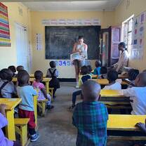 Our Volunteers and Teachers with the children.