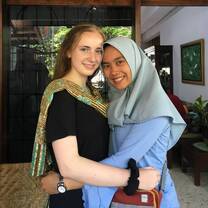 AFS Student spending time with host sibling in Indonesia