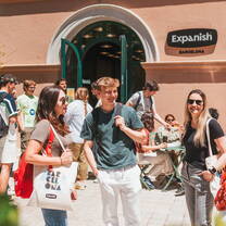 Outdoor patio area at Expanish language school, Spain