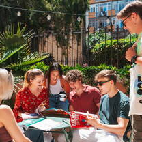 Courtyard patio at Expanish language school, Spain