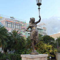 A statue in the plaza of Mayaguez