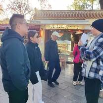 Student and teacher on street