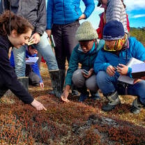 Students performing fieldwork in Patagonia