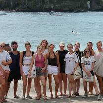 Group photo on the beach