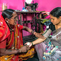 Health center in India.