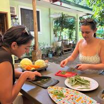 volunteers taking part in cultural cooking session