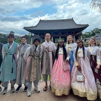 group of students dressed in traditional clothing
