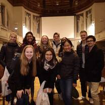 group of students posing