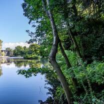 Edinburgh campus. The loch looking over to the GRID building