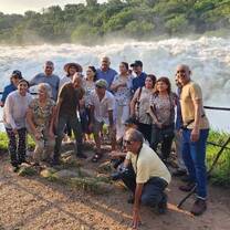 Our clients enjoy the beautiful view of the Magnificent Murchison Falls
