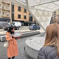 Student presenting at the NYC AIDS Memorial