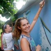 Teens doing community service in Costa Rica