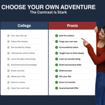 choose your own adventure - college or Praxis