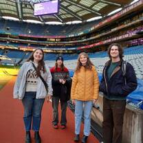 Students at Croke Park in Ireland