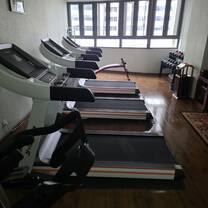 Inside the gym on the 9th floor