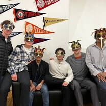CET Siena students wearing masks to celebrate carnival 
