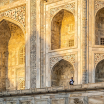 Taj Mahal at sunrise