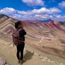 Student at Rainbow Mountain 