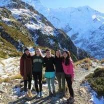 Friends Hiking in the Mt. Cook/Aoraki region