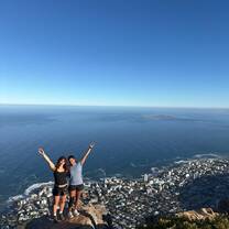 Two VAC OT interns at the summit of Lion's Head in Cape Town