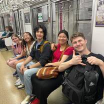 AIFS Abroad students in Kyoto, Japan on the metro