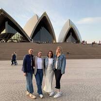 AIFS Abroad students at the Sydney Opera House in Sydney, Australia