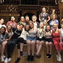 AIFS Abroad study abroad students in London, England at Shakespeare's Globe