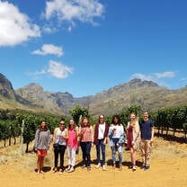 AIFS Abroad students in Stellenbosch, South Africa