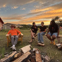 VISIONS Montana Blackfeet Participants together at sunset 
