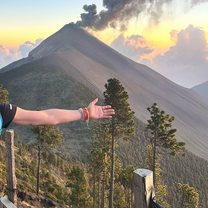Maximo Nivel student visits a volcano in Guatemala 