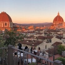 the view overlooking Florence at dinner with API