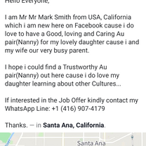 Go Overseas Warns of Au Pair Scam