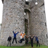 We love exploring and climbing around in castles!