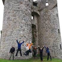 We love exploring and climbing around in castles!