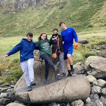 The Giant’s Boot at Giant’s Causeway. We learned about the legend of the landmark and explored the cool geological formations!