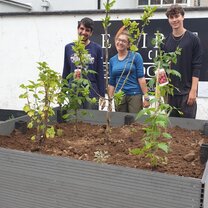 We built tree boxes in town as a mini food forest for the Bundoran community. IGY is working to become carbon neutral.