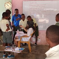 me talking to students