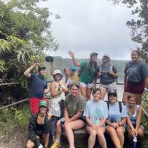 This was taken on our hike at volcanoes national park.
