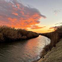 An amazing sunset during a canoe segment! Can’t beat these views. 