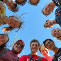 An iconic picture after a great day of canoeing 
