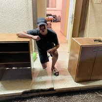 Cutting a closet into a half