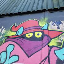 a photo of the peace wall in Belfast