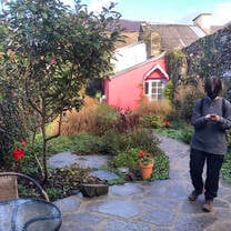 garden behind bookstore