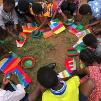 Colors! The kids love arts and crafts and to share 