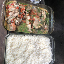 One of the many delisious meals with fresh fish from the amazon river we had. 